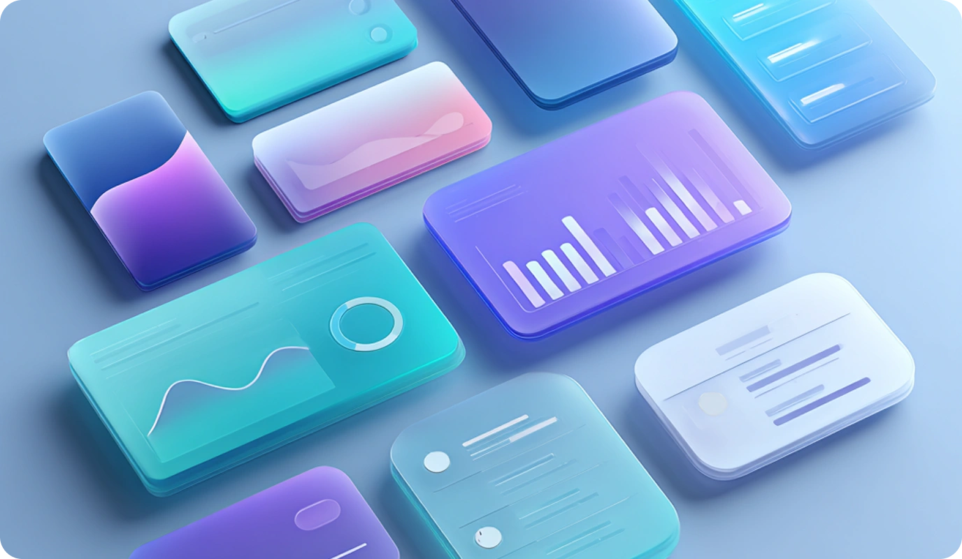 Abstract 3D illustration symbolizing subscription app analytics.