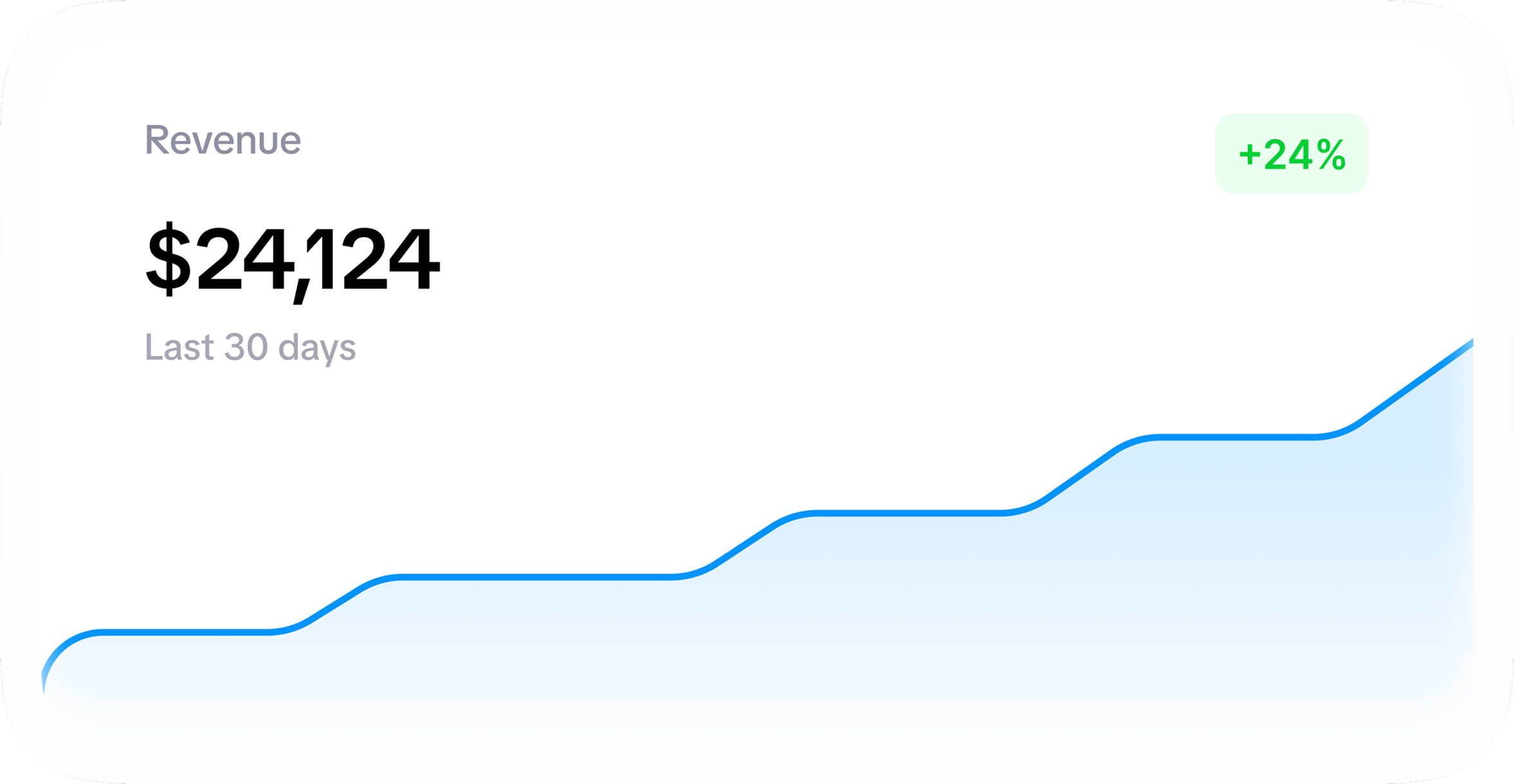 Revenue chart showing total app revenue for the last 30 days